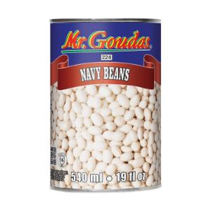 MR GOUDAS CANS WHITE NAVY BEANS 224